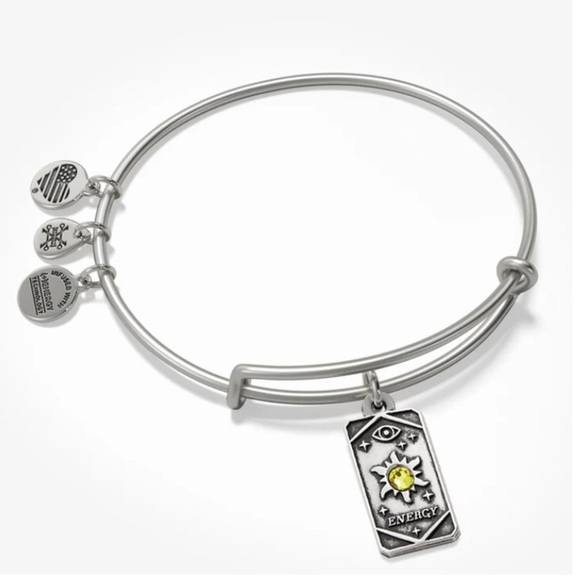 ☀️ALEX AND ANI☀️Energy Sun Oracle Charm Bangle Bracelet in Rafaelian Silver/EUC - Picture 1 of 7